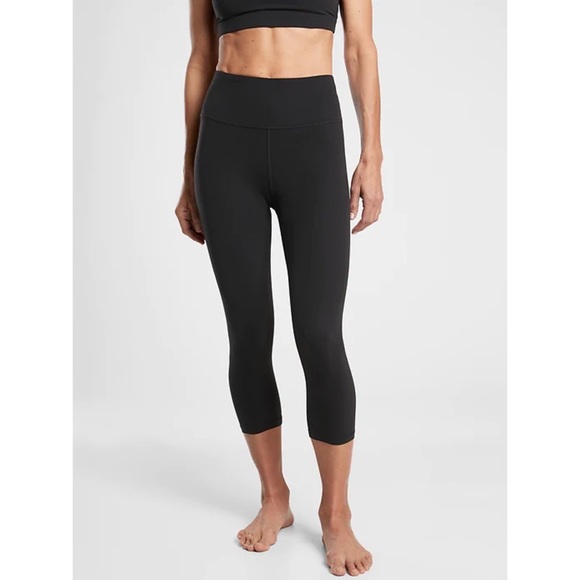 Athleta Black Elation Crop High Rise Legging